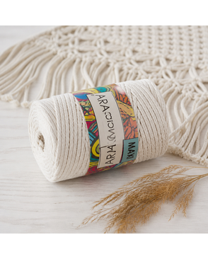 Пряжа "ARACHNA" "Macrame Maxi" 80% хлопок, 20% полиэстер 4 х 250 г арт. ГММ-12728-1-ГММ0025028