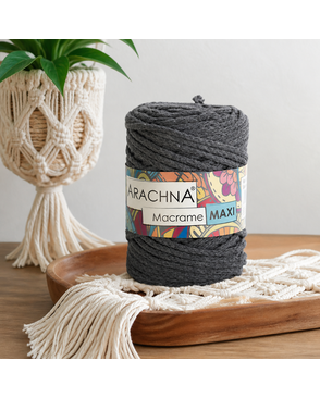 Пряжа "ARACHNA" "Macrame Maxi" 80% хлопок, 20% полиэстер 4 х 250 г арт. ГММ-12728-2-ГММ0003043