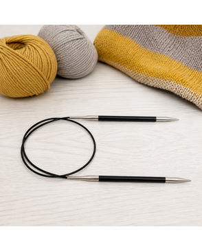 41171 Knit Pro Спицы круговые Karbonz 5,5мм/60см, карбон, черный арт. МГ-82330-1-МГ0761826