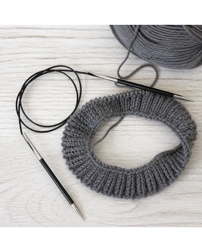41174 Knit Pro Спицы круговые Karbonz 7мм/60см, карбон, черный арт. МГ-82333-1-МГ0761829