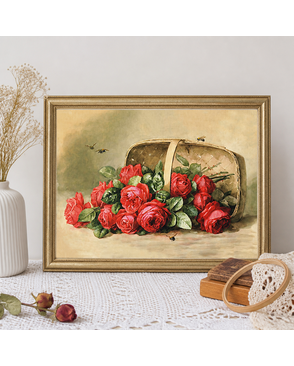 Канва/ткань с рисунком Основа с рисунком для вышивания лентами 30 x 36 см арт. ГММ-4999-18-ГММ026742999592