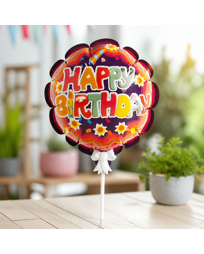 "BOOMZEE" FBZ-05 Шар самодув "Happy birthday" 5 х 1 шт арт. ГММ-14878-1-ГММ064515991314