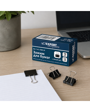 "Expert Complete" Зажим для бумаг ECBC-19 19 мм 12 x 12 шт. арт. ГММ-100416-1-ГММ068845683184