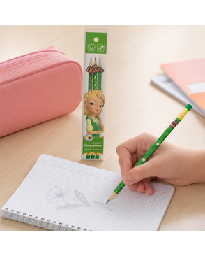 "ВКФ" "Царевны" TSR-3P-04 Набор графитных карандашей круглые с ластиком ОПП "Василиса" ТМ (HB) 10 х 3 шт. арт. ГММ-100819-1-ГММ071502302164
