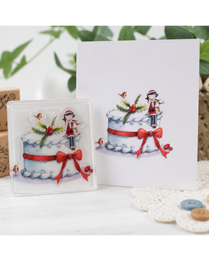 Штамп "Рождественский торт" Tulip Christmas арт. ГЕЛ-2663-1-ГЕЛ0061715