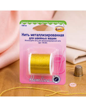 Нить металлизированная, 100м арт. ГЕЛ-3526-1-ГЕЛ0032728