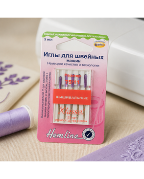 Иглы для бытовых швейных и швейно-вышивальных машин вышивальные № 75 арт. ГЕЛ-4485-1-ГЕЛ0013045