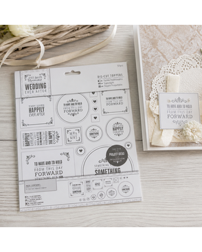 Бумага с высечкой "Серебристые надписи на белом" Wedding арт. ГЕЛ-5512-1-ГЕЛ0095608