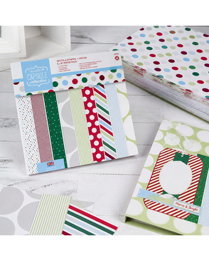 Набор бумаги для скрапбукинга Spots & Stripes Festive арт. ГЕЛ-6992-1-ГЕЛ0071537