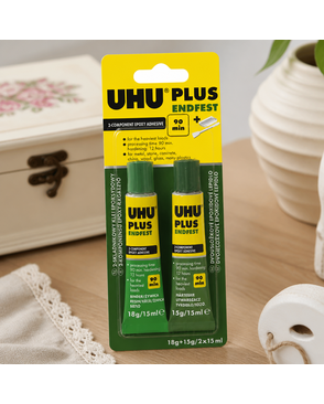 Эпоксидный двухкомпонентный клей UHU Plus Endfest для сверхпрочного склеивания, 33 мл арт. ГЕЛ-7585-1-ГЕЛ0089728