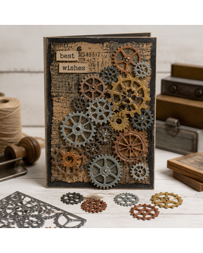 Набор ножей для вырубки Sizzix® Thinlits™ Die Set Set 22PK - Gearhead by Tim Holtz® арт. ГЕЛ-9761-1-ГЕЛ0109843