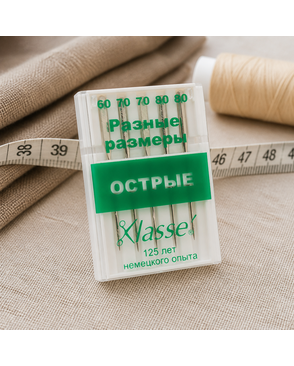 Иглы для бытовых швейных машин микротекс № 60, 70, 80 арт. ГЕЛ-11644-1-ГЕЛ0033202