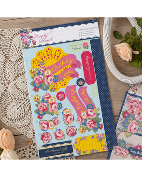 Набор бумаги с высечкой "Яркие цветы" Simply Floral арт. ГЕЛ-13006-1-ГЕЛ0087508