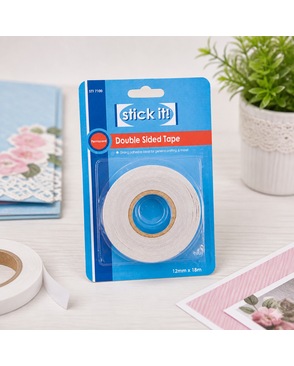 Клейкая лента, двусторонняя, STICK IT, 12 мм х 18 м арт. ГЕЛ-14028-1-ГЕЛ0053170