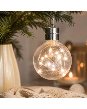 Шар пластиковый со съемным подвесом и LED батареей арт. ГЕЛ-16565-1-ГЕЛ0128541