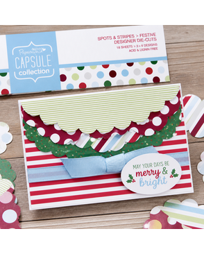 Набор бумаги с фигурным краем Spots & Stripes Festive арт. ГЕЛ-18151-1-ГЕЛ0071574