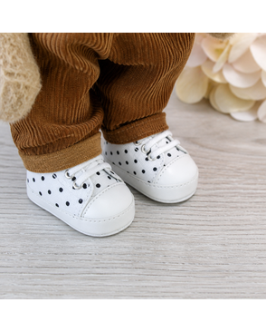 Кеды для кукол из ткани в горошек арт. ГЕЛ-20281-1-ГЕЛ0161656