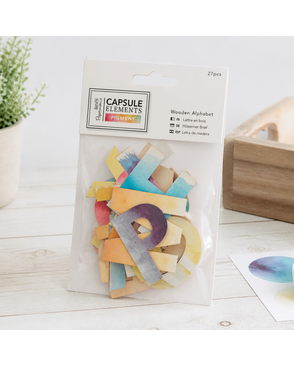 Набор букв "Elements Pigment" на основе из дерева арт. ГЕЛ-21900-1-ГЕЛ0118554