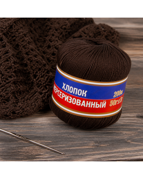 Пряжа Камтекс КТ "Хлопок мерсериз" 100% хлопок 10 х 50 г 200 м арт. ГММ-101381-2-ГММ001864950032