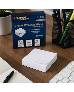 "Expert Complete" Блок бумажный для записей белый, без склейки ECBL-01 80 г/м2 ( 90 х 90 х 45 мм) арт. ГММ-104671-1-ГММ068861669394