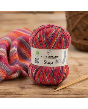 Пряжа Step, 75% шерсть, 25% полиамид, 420 м, 100 г арт. ГЕЛ-29193-1-ГЕЛ0116802