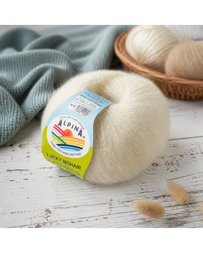 Пряжа ALPINA "LUCKY MOHAIR" 60% кид мохер, 40% акрил 10 шт. х 50 г 150 м ± 5 м арт. ГММ-108762-11-ГММ074546845084