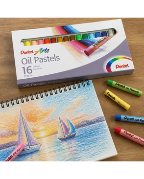 "Pentel" Пастель масляная в картоне 16 цв. арт. ГММ-109199-1-ГММ073277293374