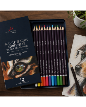 "VISTA-ARTISTA" VGCP-12 "Gallery" Набор цветных карандашей 8 х 12 цв. арт. ГММ-112901-1-ГММ082985542434