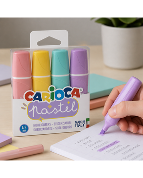 "Carioca" Набор текстовыделителей "Pastel" 2 мм 4 цв. 4 шт. перо круглое арт. ГММ-113356-1-ГММ098478655154