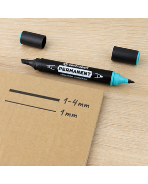 "Centropen" Маркер PERMANENT DOUBLE MARKER 1666/1 1мм,1-4 мм 10 шт. арт. ГММ-114001-4-ГММ102557862454