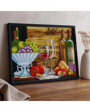 Рисунок на ткани КОНЁК Винный натюрморт 29х39 см арт. МГ-132904-1-МГ1686853