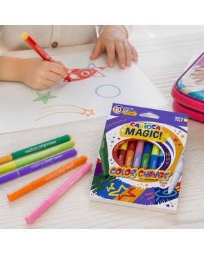 "Carioca" Фломастеры меняющие цвет Magic Markers стираемые 10 цв арт. ГММ-115528-1-ГММ117483101884