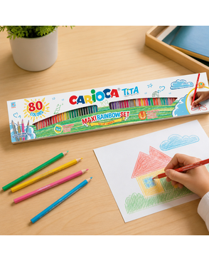 "Carioca" "Tita" Карандаши цветные пластиковые заточенный 80 цв. арт. ГММ-116170-1-ГММ124201154494
