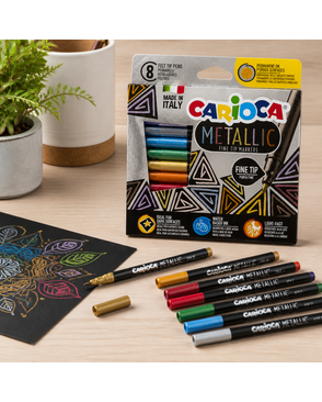 "Carioca" Набор перманентных маркеров FineMarker 8 цв. 8 шт. перо круглое арт. ГММ-116215-1-ГММ124126728034