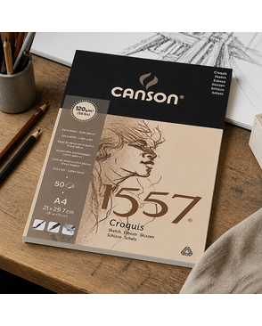 "Canson" Альбом для графики 120 г/м2 A4 21 х 29.7 см склейка с одной стороны 50 л. арт. ГММ-117171-1-ГММ014320369062