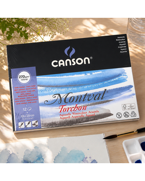 "Canson" Альбом для акварели 270 г/м2 18 х 25 см склейка с одной стороны 12 л. арт. ГММ-117172-1-ГММ014329202622