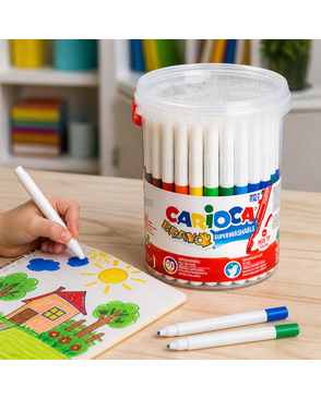 "Carioca" Фломастеры утолщенные Bravo 60 цв арт. ГММ-117432-1-ГММ133018830594