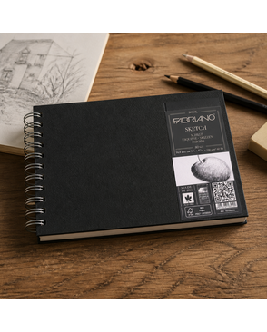 "Fabriano" Блокнот для зарисовок SKETCHBOOK ландшафт 110 г/м2 A5 14.8 х 21 см на спирали 80 л. арт. ГММ-118077-1-ГММ110261190584