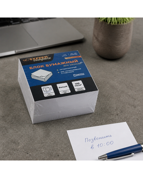 "Expert Complete" Premier/Премьер Блок бумажный для записей белый, без склейки CPBN-01P 100 г/м2 ( 90 х 90 х 45 мм) 370 л. ± 8 л. арт. ГММ-119994-1-ГММ146988458964