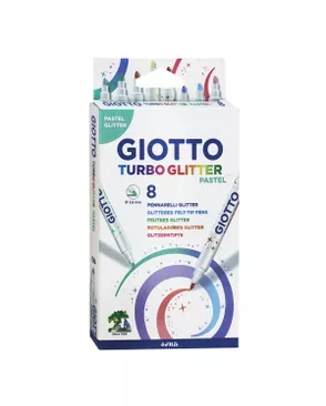 "Giotto" Блестящие фломастеры "Пастельные цвета" с глиттером 8 цв арт. ГММ-114780-1-ГММ108034001294