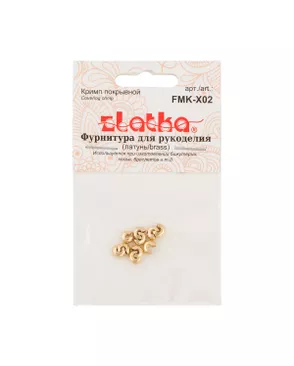 "Zlatka" Кримп покрывной FMK-X02 5 х 3 мм 5 х 10 шт арт. ГММ-116246-2-ГММ114644827894