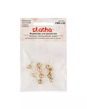 "Zlatka" Коннектор для очков FMK-L02 19.5 мм 5 х 10 шт арт. ГММ-116254-2-ГММ114667876444