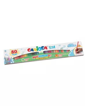 "Carioca" "Tita" Карандаши цветные пластиковые заточенный 80 цв. арт. ГММ-116170-1-ГММ124201154494
