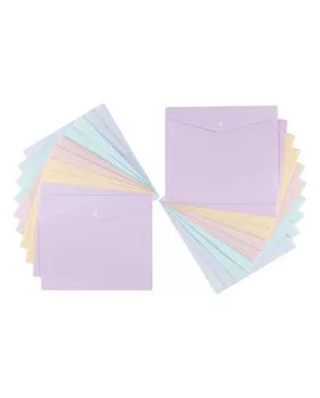 "Expert Complete" Trend Pastel "Pastel" Папка-конверт для тетрадей с кнопкой A5+ 180 мкм диагональ 20 шт. арт. ГММ-119064-1-ГММ130154952474