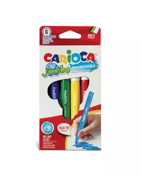 "Carioca" Фломастеры Jumbo 6 цв арт. ГММ-117441-1-ГММ132329306004
