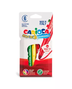 "Carioca" Фломастеры утолщенные Bravo 6 цв арт. ГММ-117429-1-ГММ132329392944