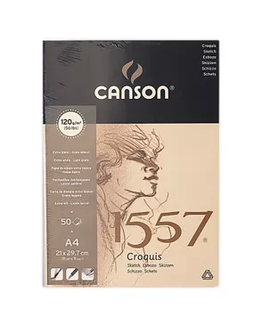 "Canson" Альбом для графики 120 г/м2 A4 21 х 29.7 см склейка с одной стороны 50 л. арт. ГММ-117171-1-ГММ014320369062