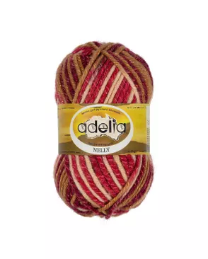 Пряжа ADELIA "NELLY" 70% шерсть, 30% акрил 5 х 100 г 100 м ± 5 м арт. ГММ-101377-27-ГММ025963897902