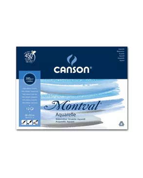 "Canson" Альбом для акварели "Мontval" 300 г/м2 24 х 32 см склейка с одной стороны 12 л. арт. ГММ-117175-1-ГММ051994434072