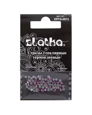 Страз клеевой "Zlatka" ZRTG-0872 SS08 цветные 2.4 мм стекло 5 x 72 шт в пакете с картонным еврослотом арт. ГММ-112946-13-ГММ094730226464
